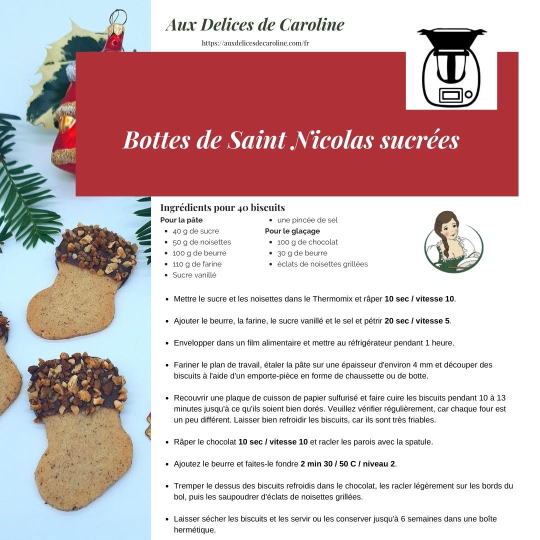 Bottes de Saint Nicolas sucrées (méthode traditionnelle & Thermomix)