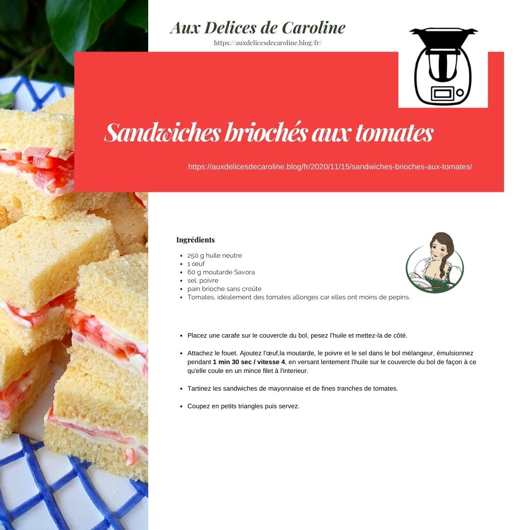 Sandwiches briochés aux tomates (traditionelle & Thermomix)