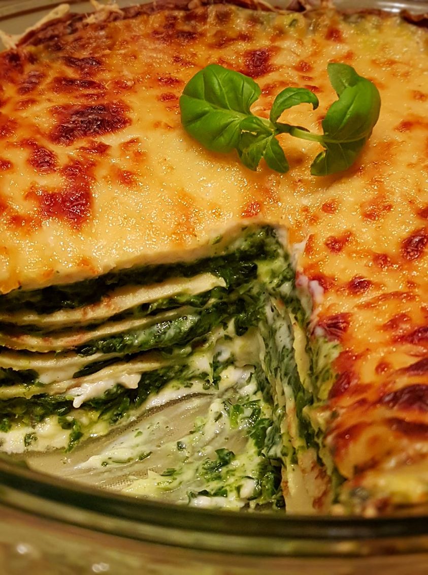 Gâteau de crêpes aux épinards de ma grand-mère