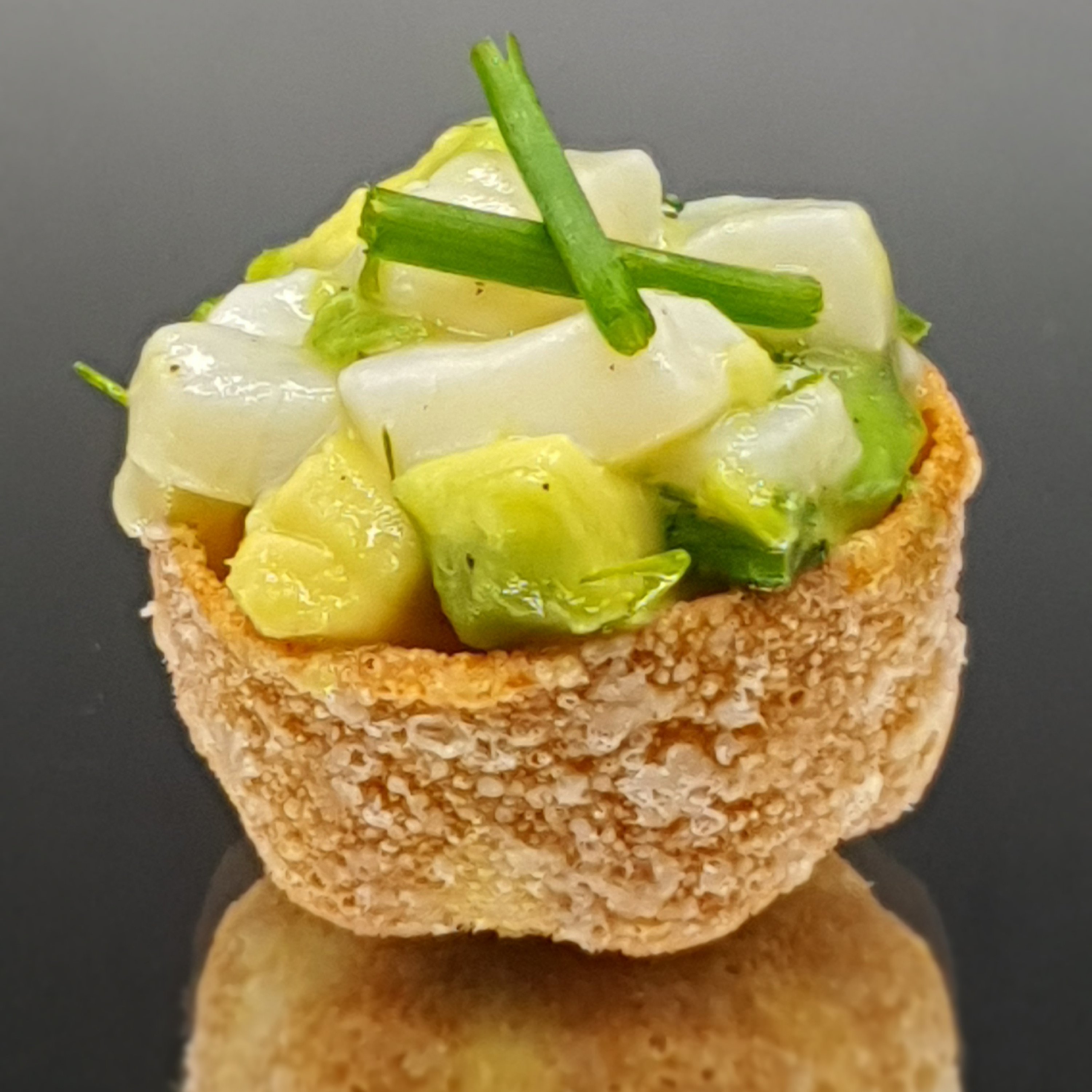 Croustades au tartare de Saint-Jacques