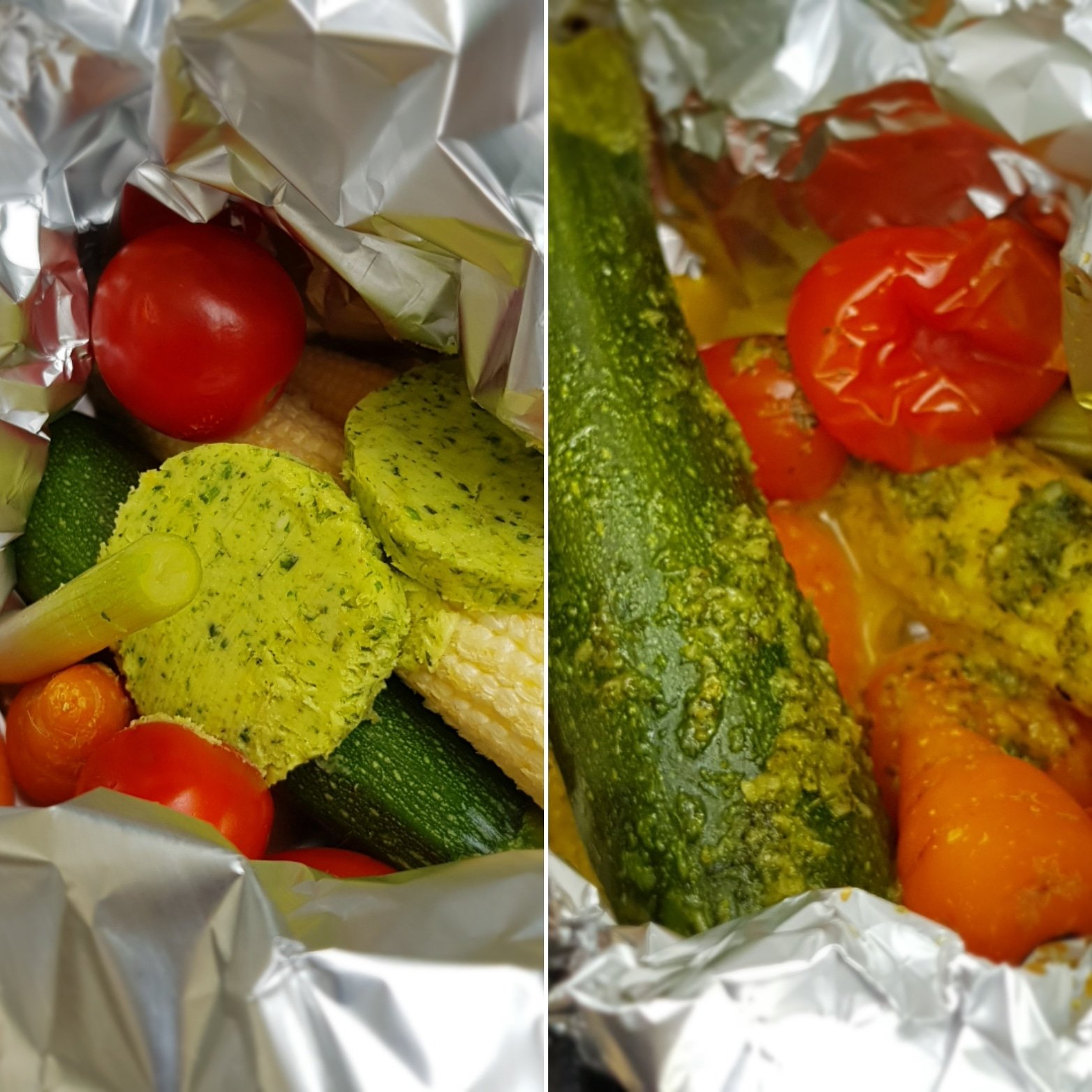 Summer Vegetable Parcels from the BBQ