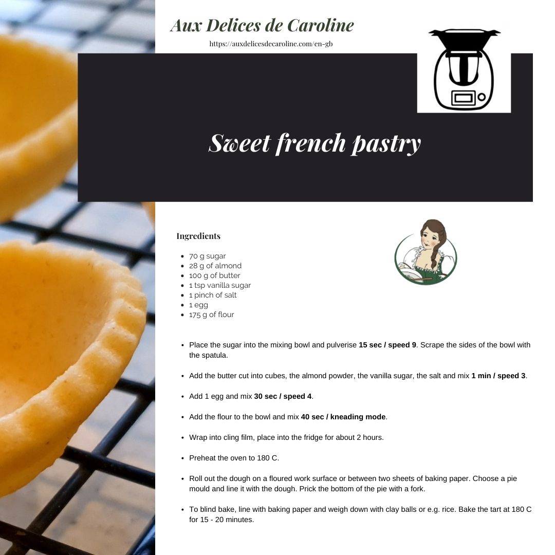 Perfect baskets of sweet French pastry to fill as you like (traditional & Thermomix)