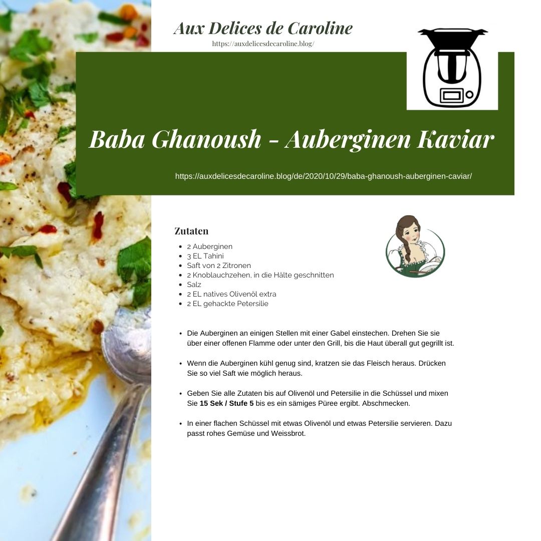 Baba Ghanoush – Auberginen Caviar (traditionnel & Thermomix)