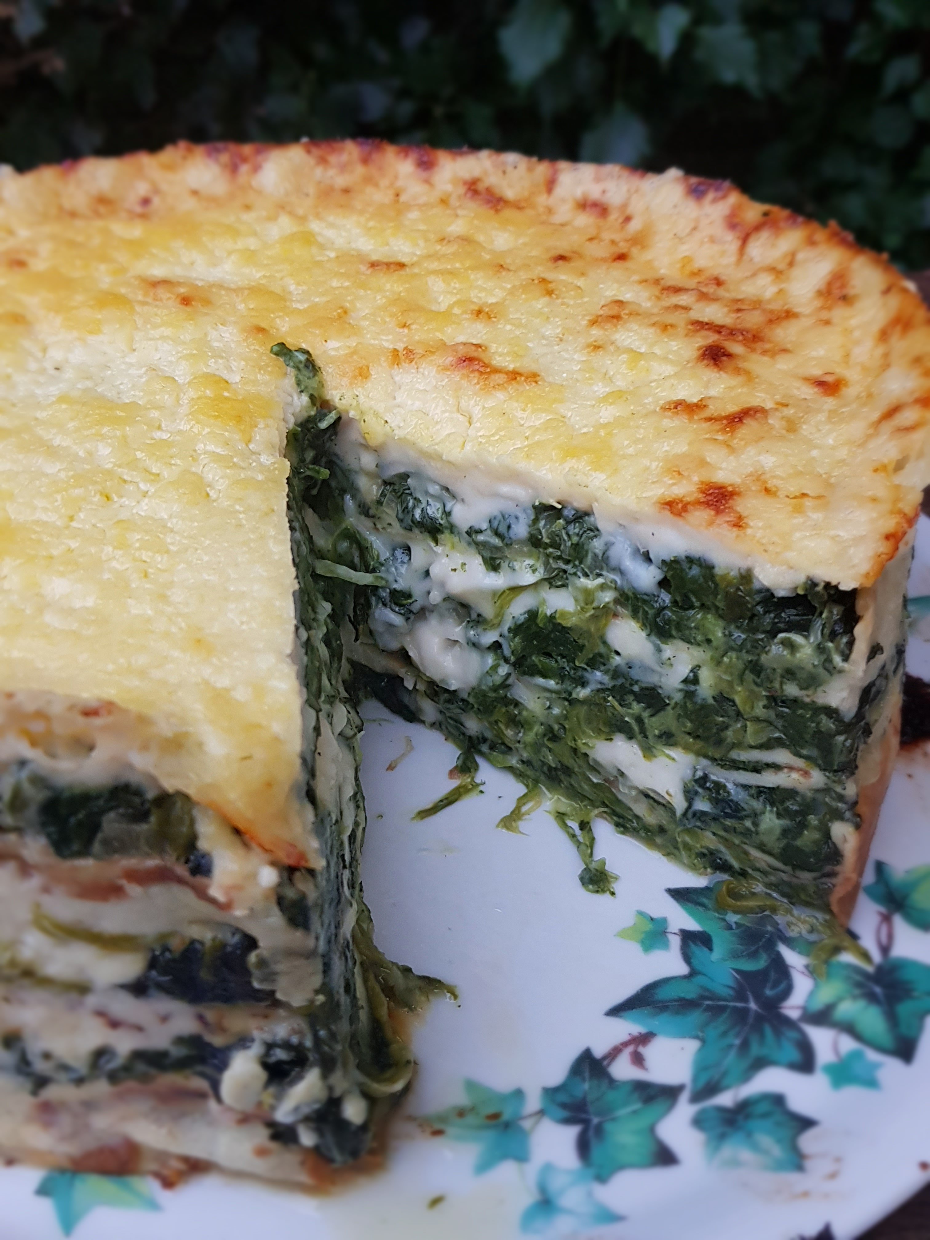 Gâteau de crêpes aux épinards de ma grand-mère