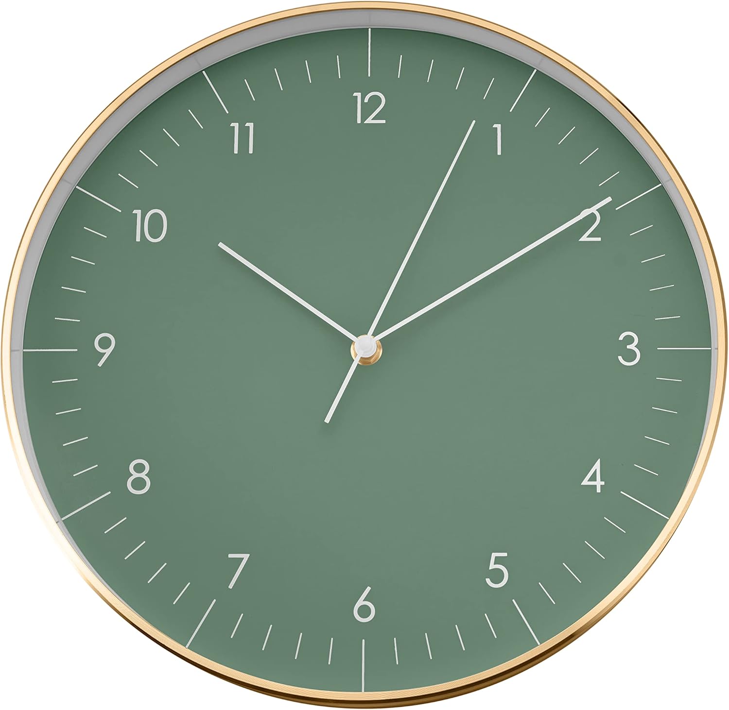 Reloj pared minimalista verde