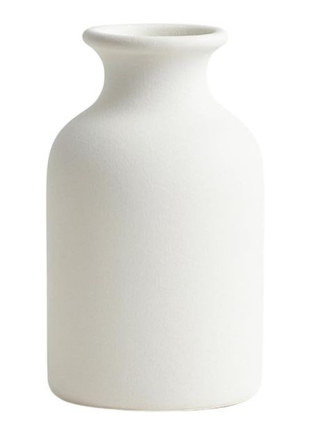 Jarrón de cerámica minimalista blanco de Buró Design