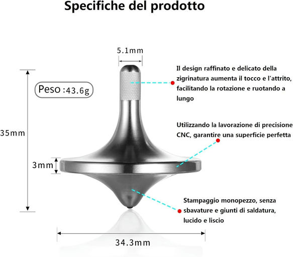 Peonza acero inoxidable - Imagen 3