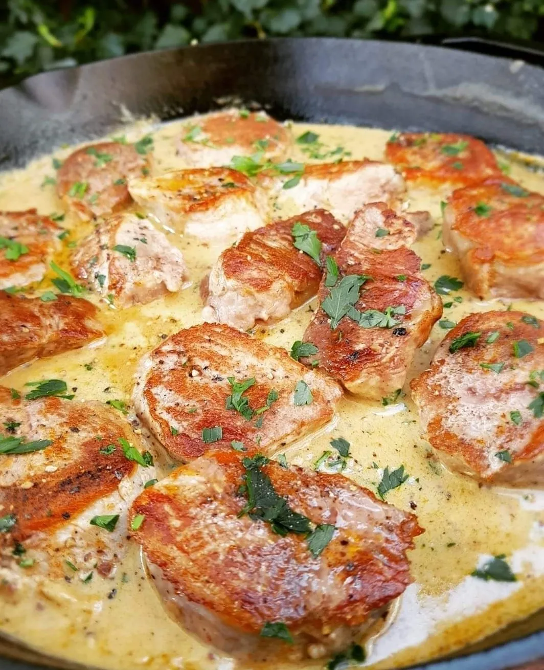 Schweinefilet in Senfsauce