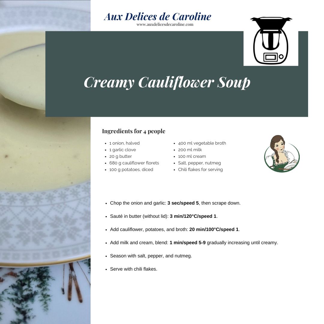 Creamy Cauliflower Soup (traditional & Thermomix)