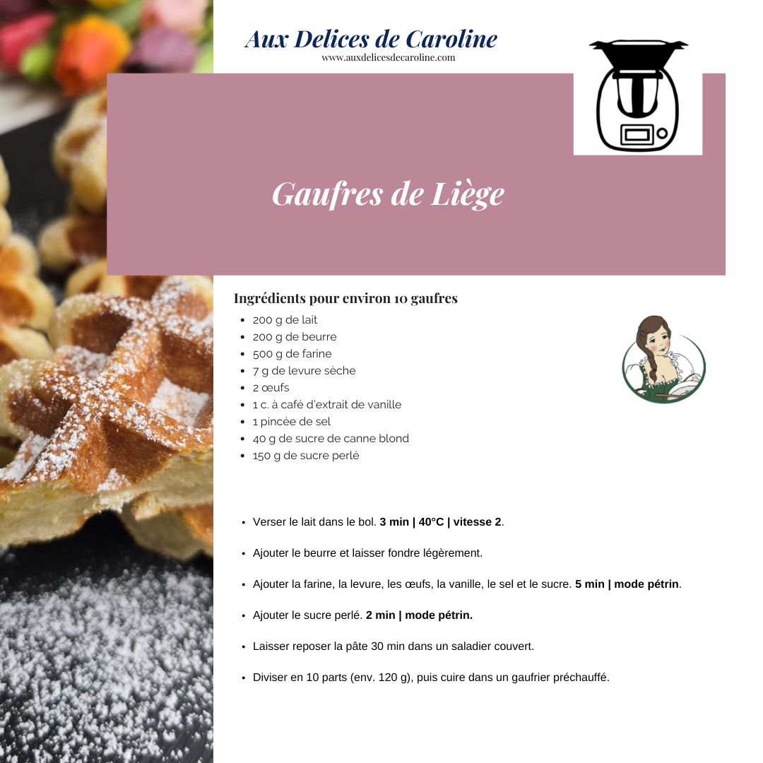 Gaufres de Liège (méthode traditionnelle & Thermomix)