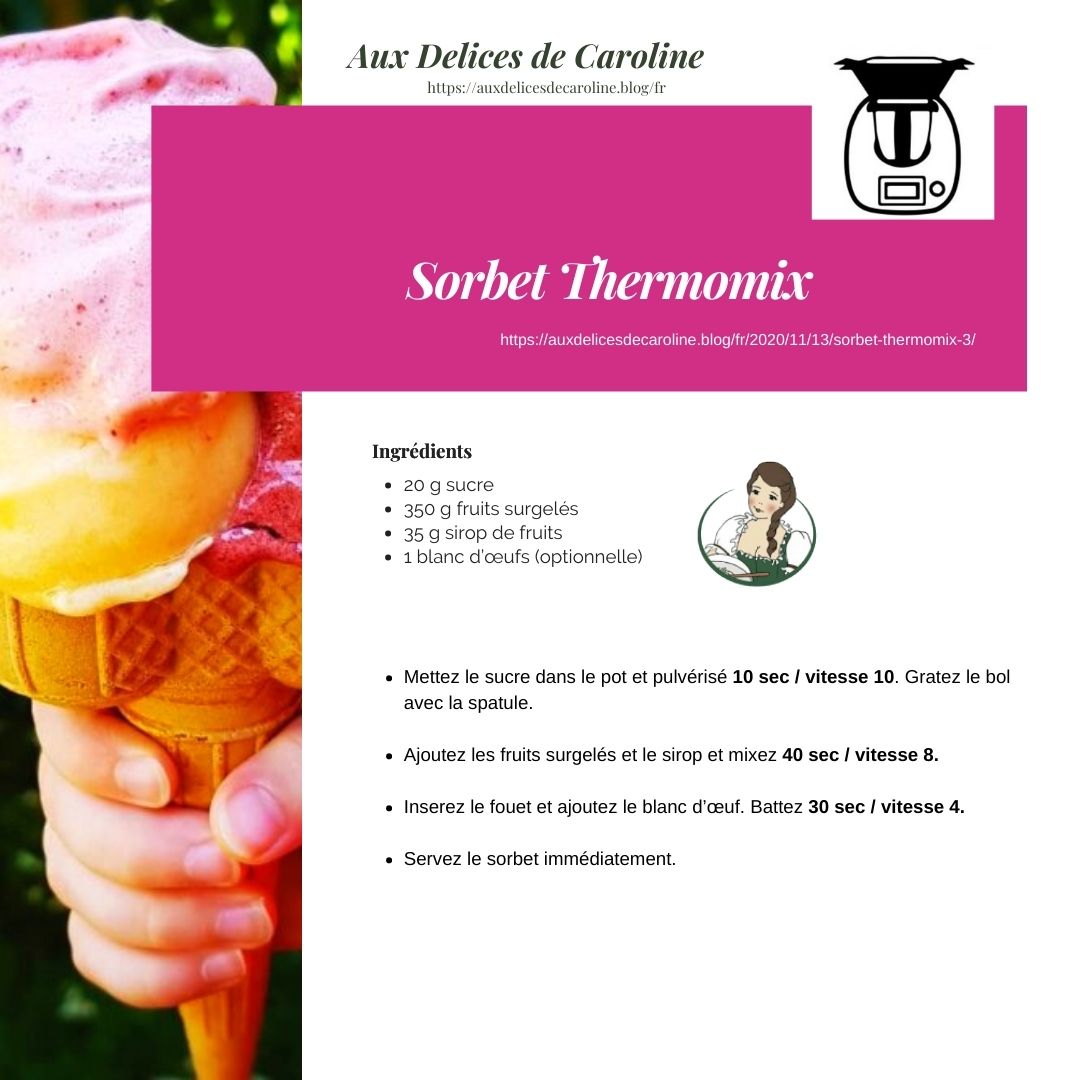 Sorbet fruité et instantané (traditionelle & Thermomix)
