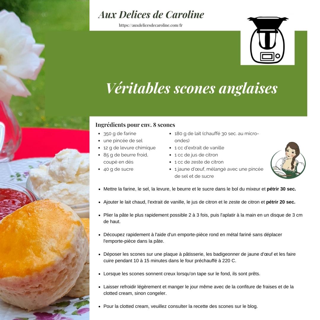 Véritables scones anglaises & fausse clotted cream (traditional & Thermomix)