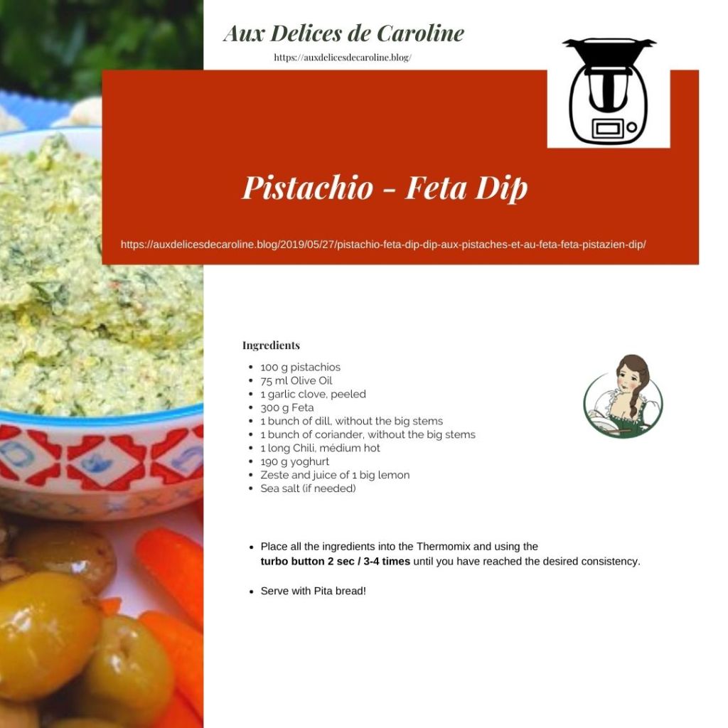 Pistachio – Feta Dip (Traditional & Thermomix)