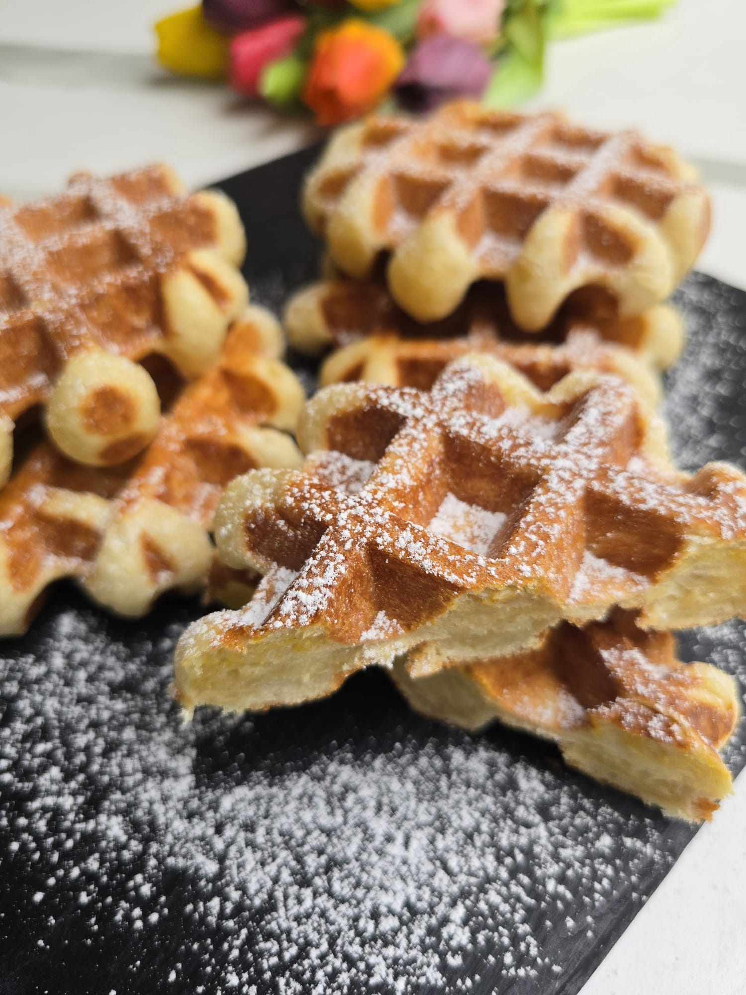 Liège Waffles (Traditional & Thermomix Methods)