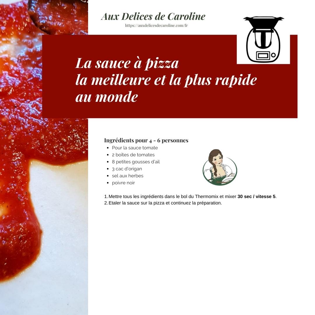 Pizza & ma sauce Pizza express (tradtionelle & Thermomix)
