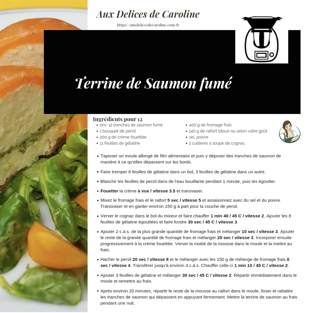 Terrine de saumon sans cuisson (traditionelle & Thermomix)