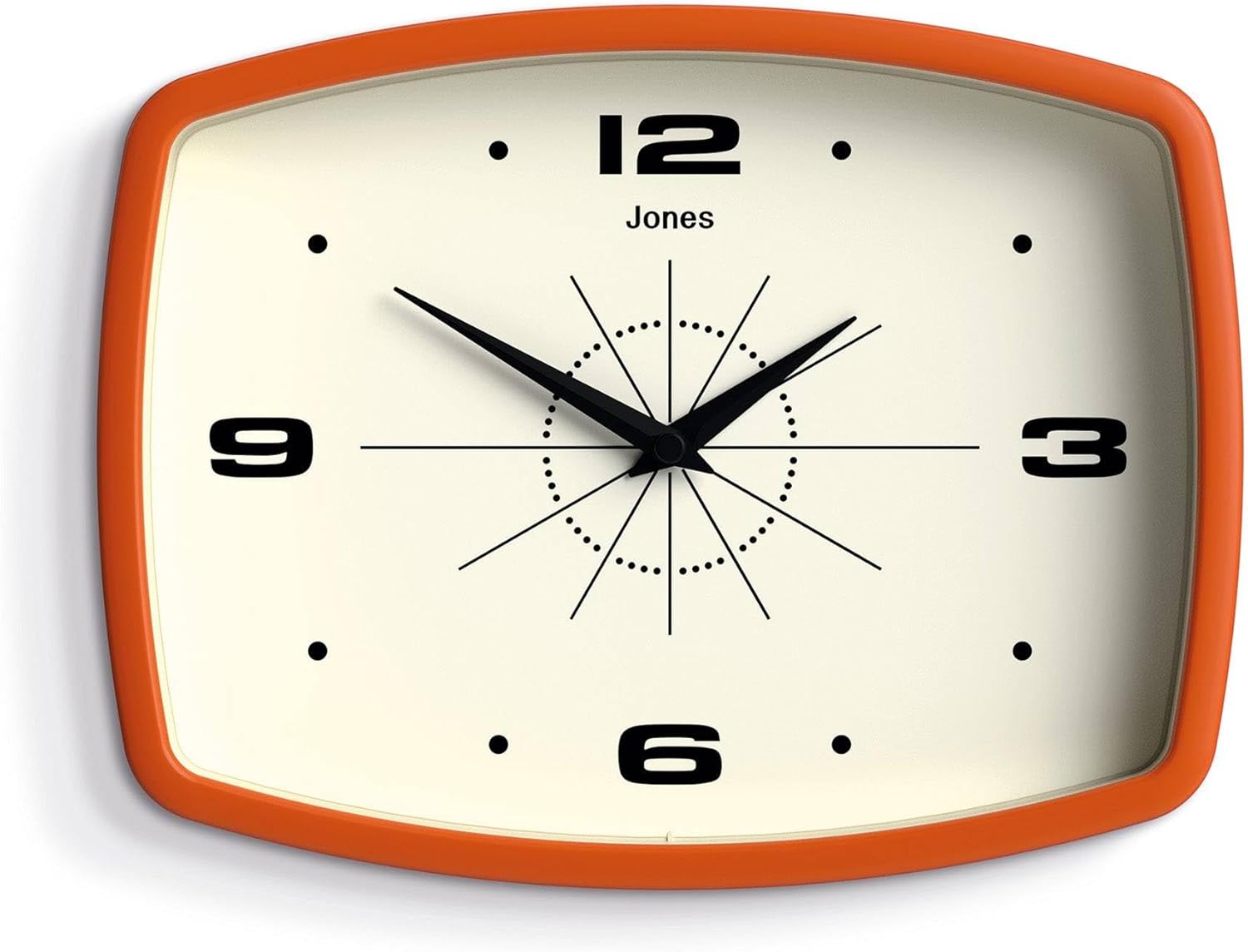 Reloj de pared rectangular retro minimalista