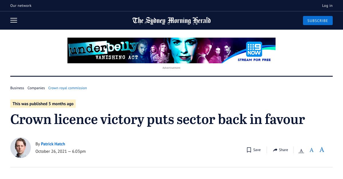 Crown licence victory puts sector back in favour