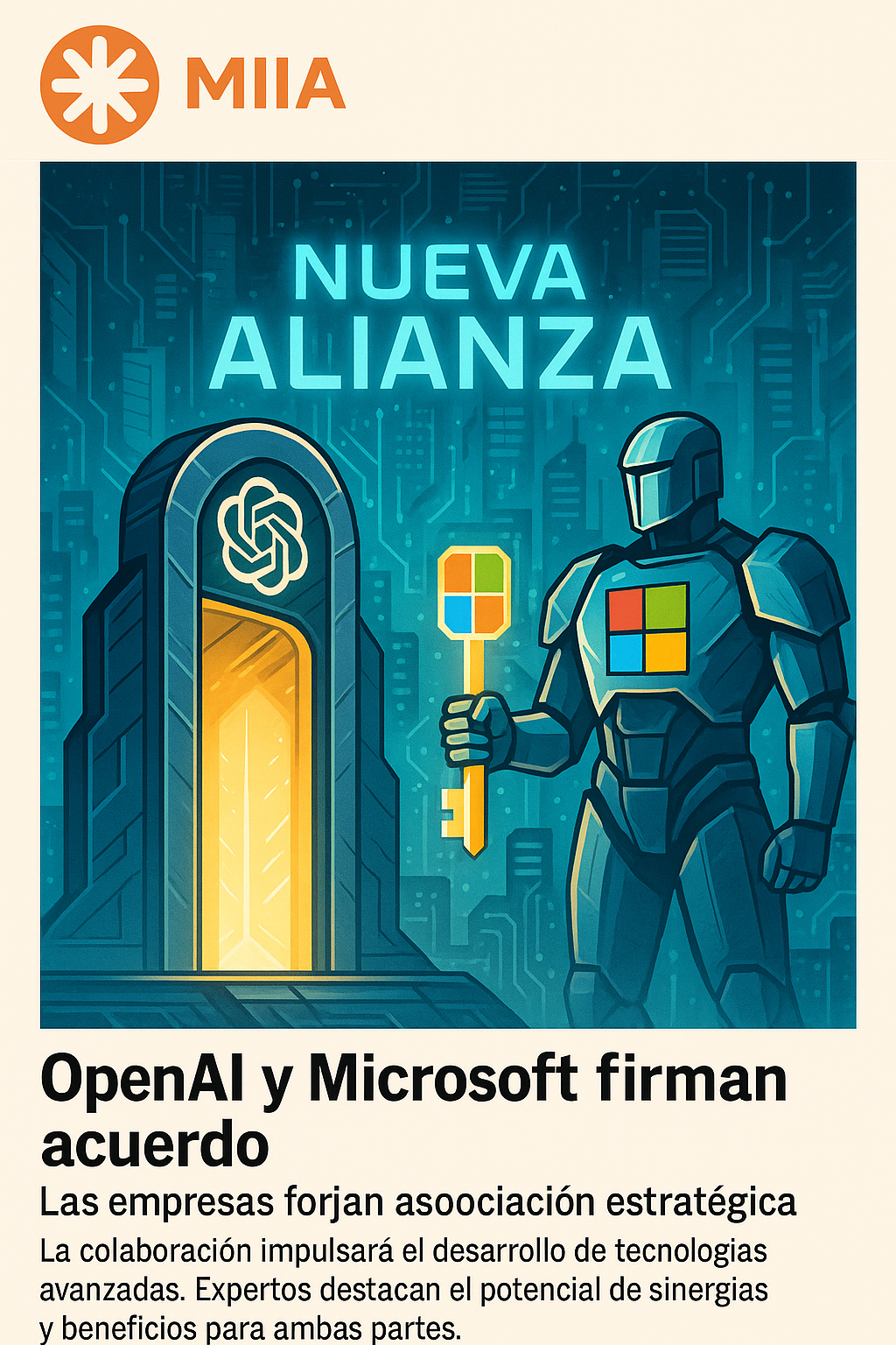 OpenAI y Microsoft concluyen alianza estratégica en términos amistosos