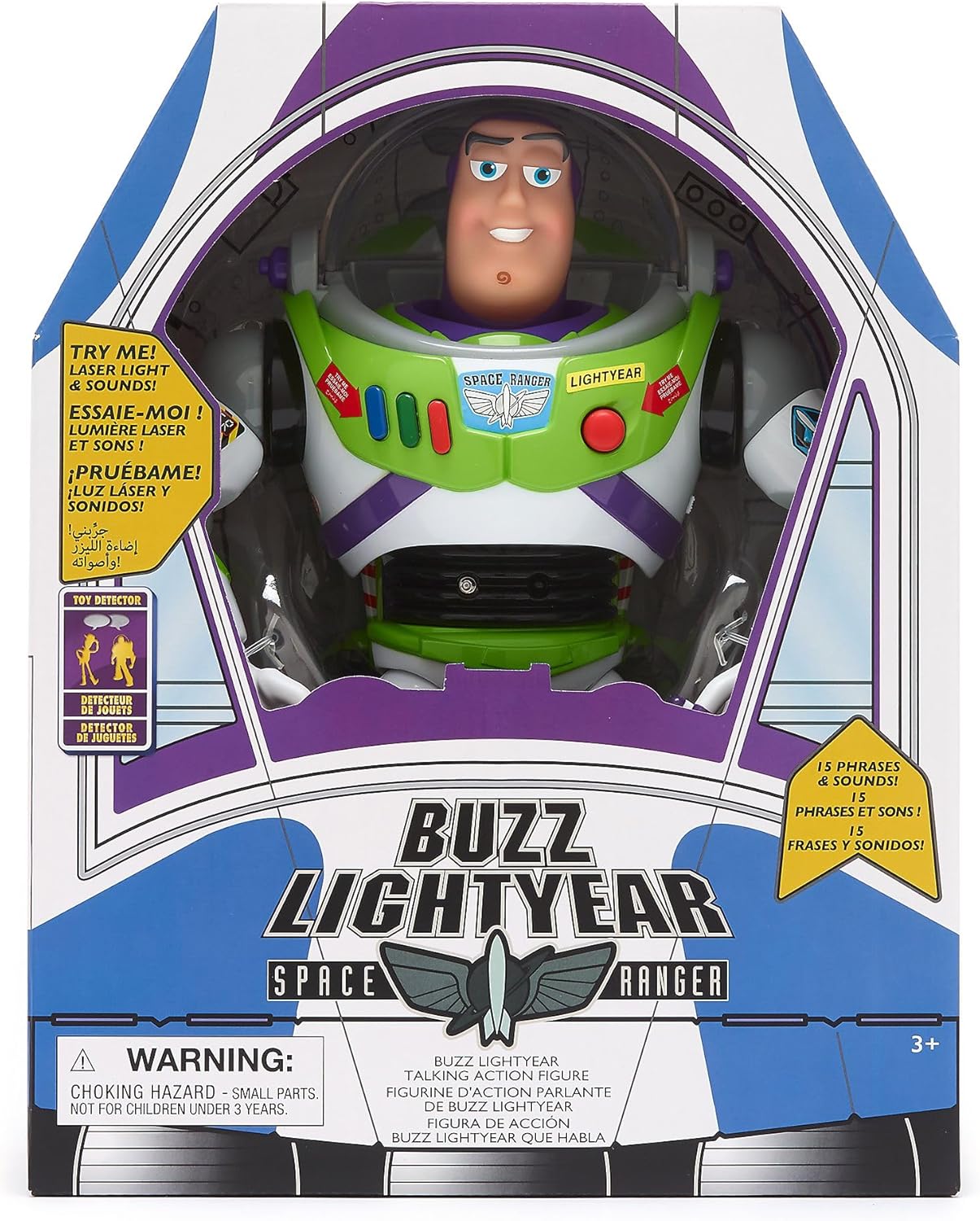 Buzz Lightyear figura interactiva parlante Toy Story - Imagen 5