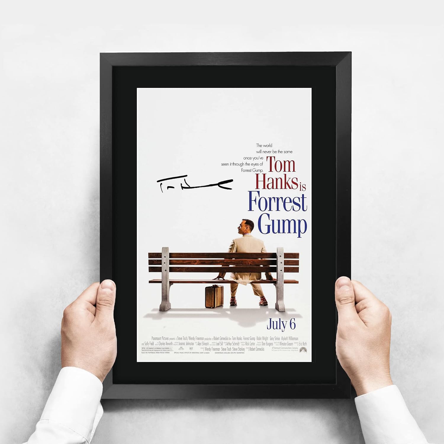 Forrest Gump – Foto Enmarcada A3 con Autógrafo Impreso de Tom Hanks - Imagen 4
