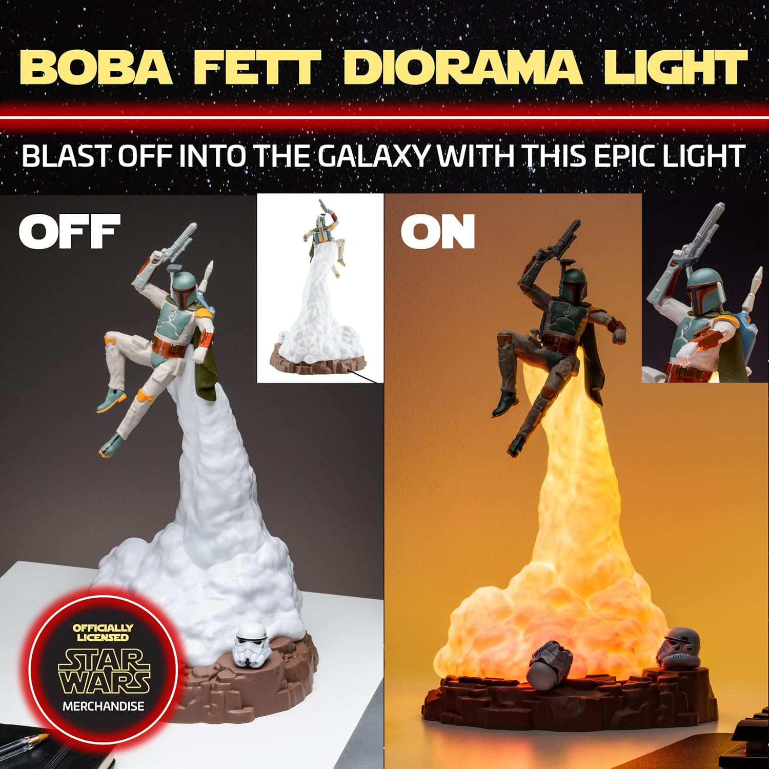 Lámpara Boba Fett Star Wars Oficial - Imagen 3