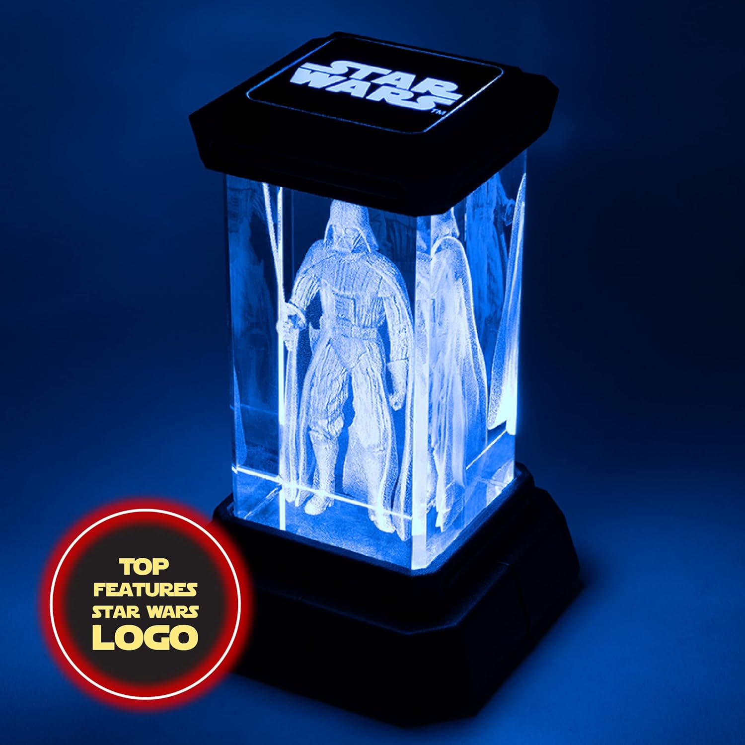 Lámpara de Vidrio Holográfica Darth Vader 3D - Imagen 2