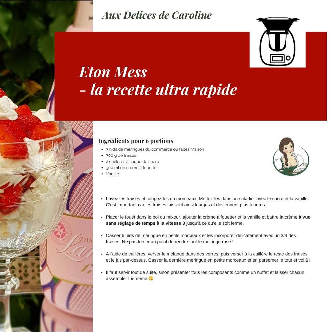 Eton Mess - un grand classique parmis les desserts (traditionelle & Thermomix)