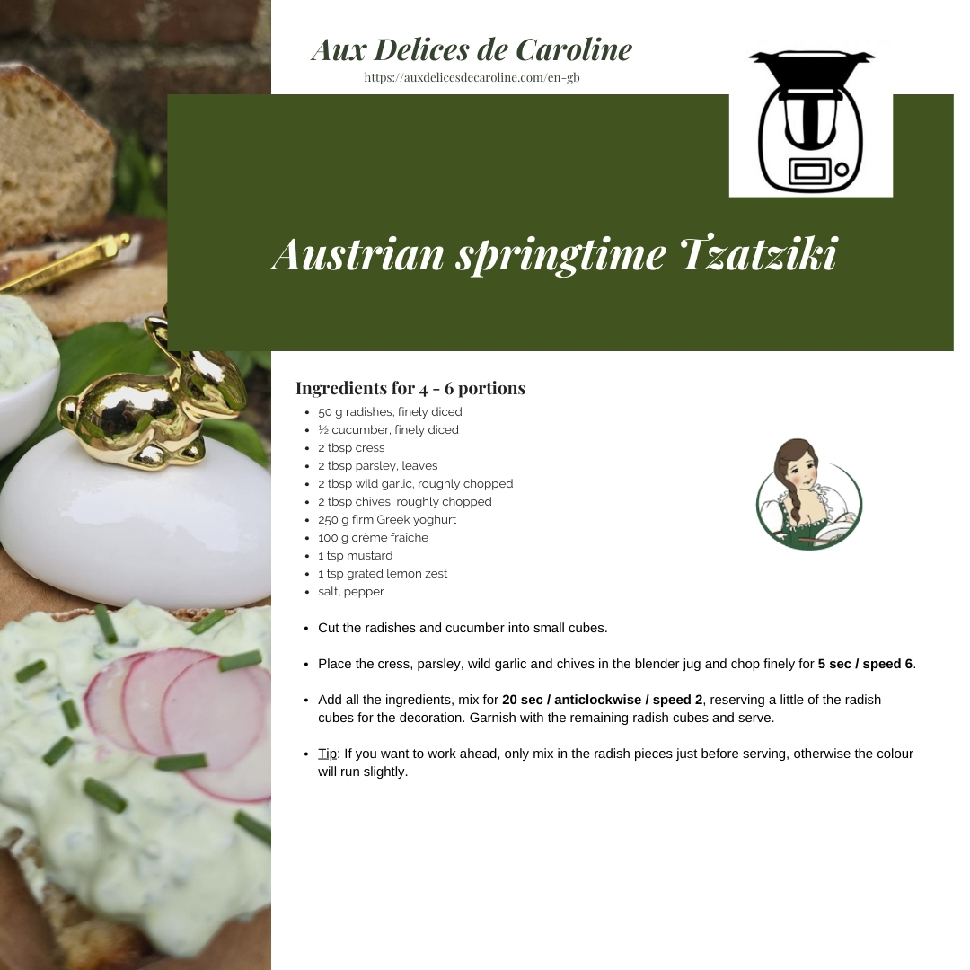 Austrian springtime Tzatziki (traditional & Thermomix)