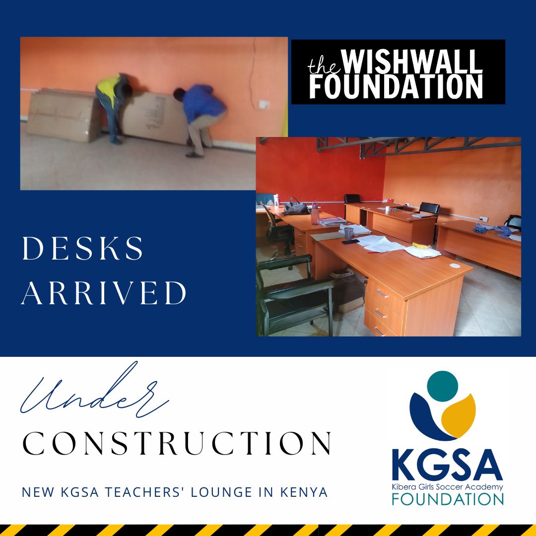 Desks have arrived in Kenya