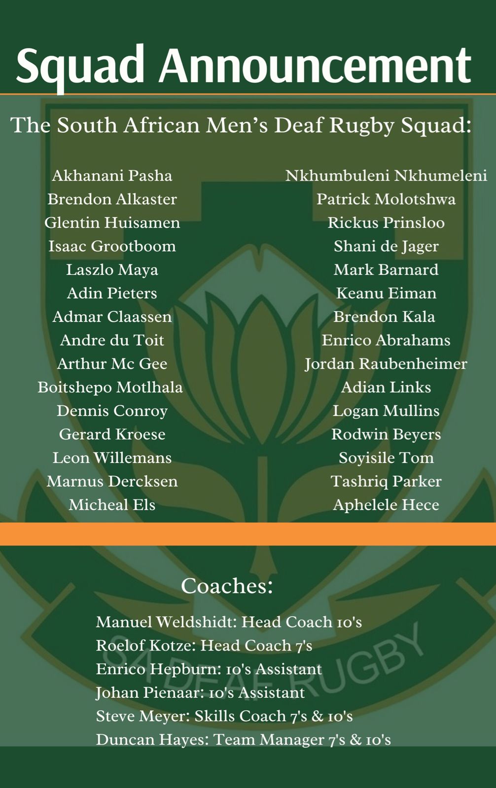 SA deaf rugby