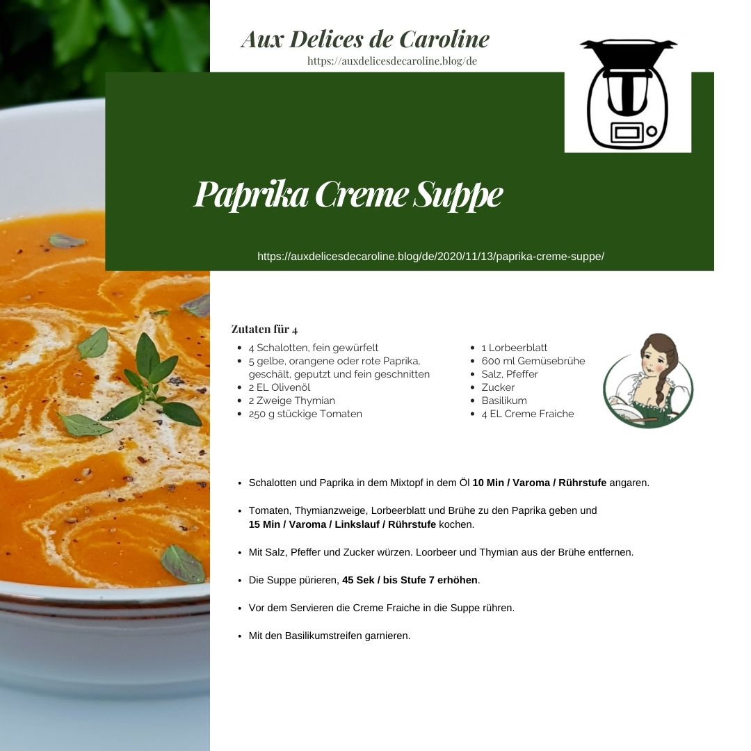 Paprika Creme Suppe (traditionel & Thermomix)