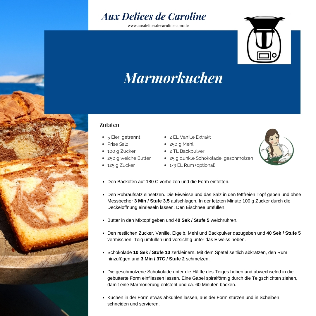 Marmorkuchen (Traditionel & Thermomix)