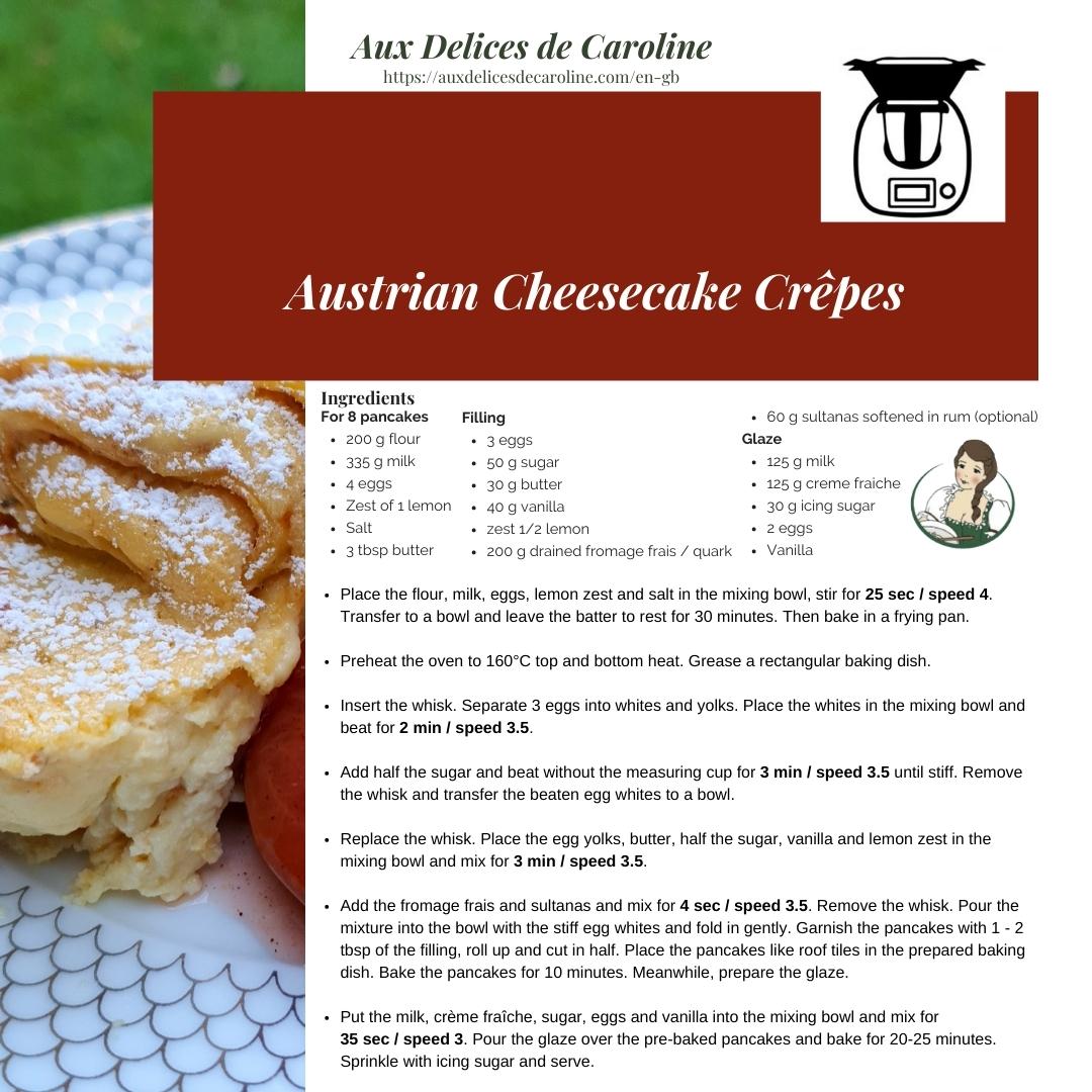 Austrian Cheesecake Crêpes (traditional & Thermomix)
