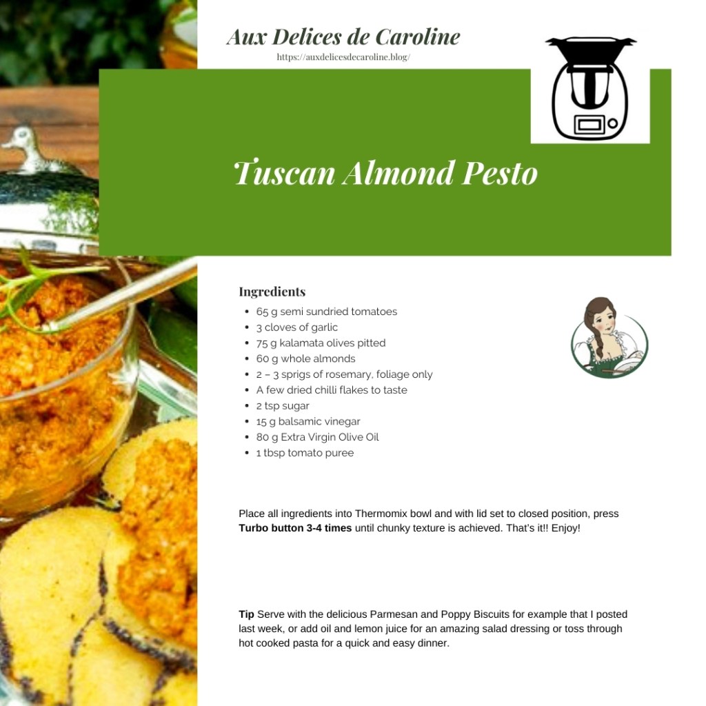 Tuscan Almond Pesto (Traditional & Thermomix)