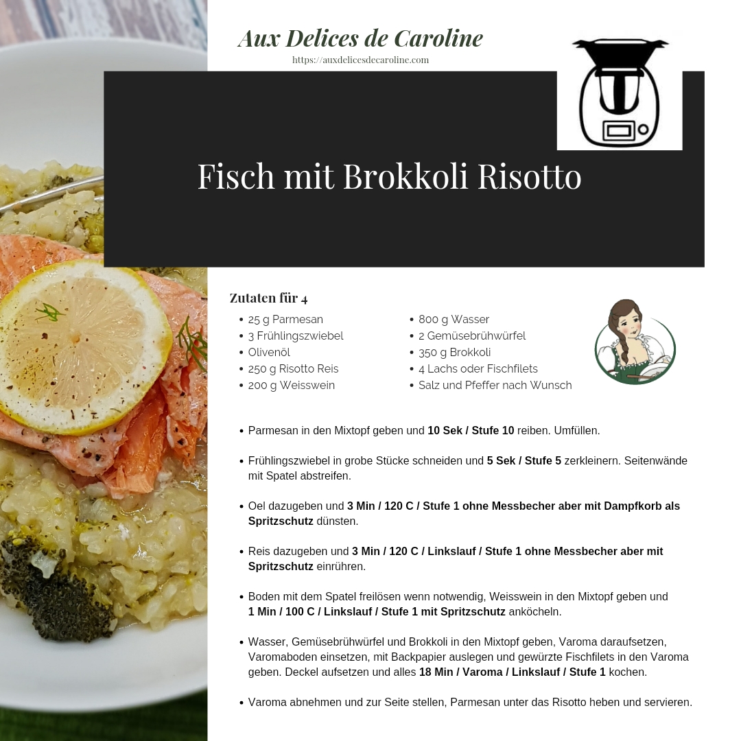 Fisch mit Brokkoli Risotto (Traditionel & Thermomix)