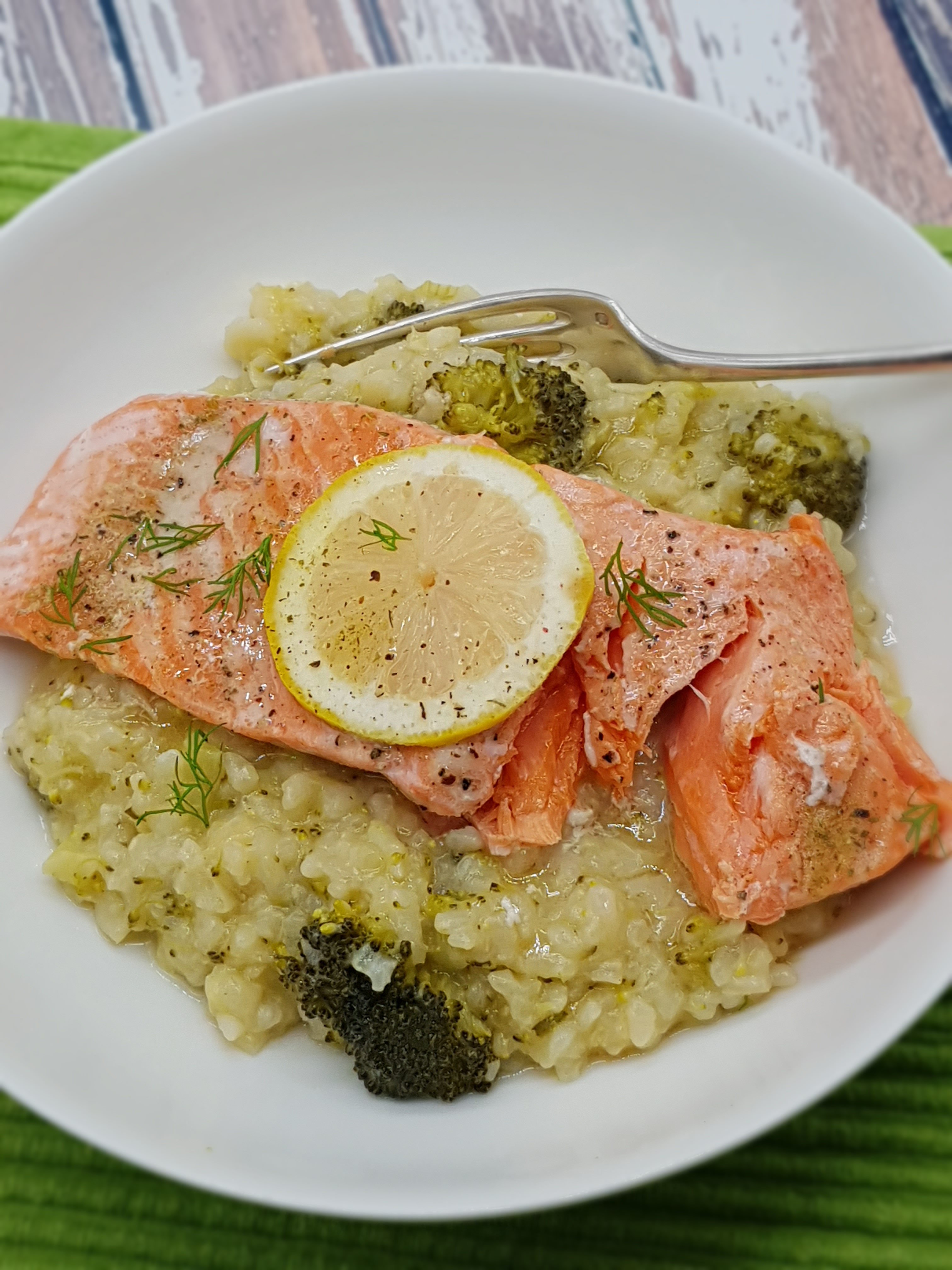 Fisch mit Brokkoli Risotto (Traditionel & Thermomix)