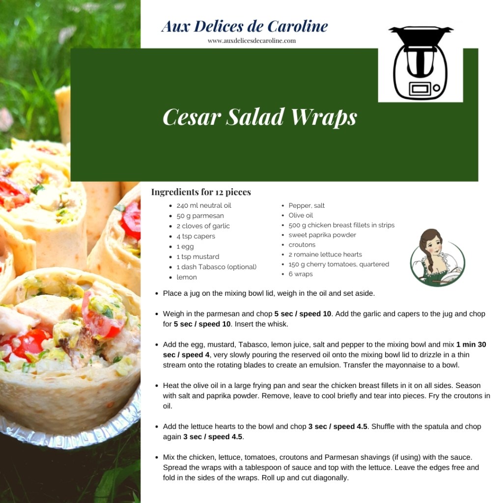 Cesar Salad Wrap (traditional & Thermomix)
