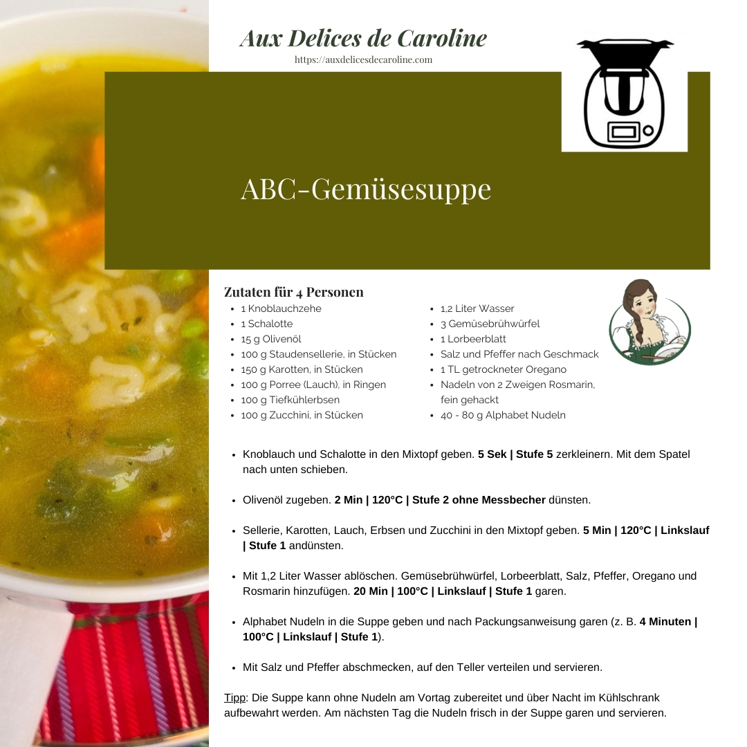 ABC-Gemuesesuppe (Thermomix und traditionelle Zubereitung)