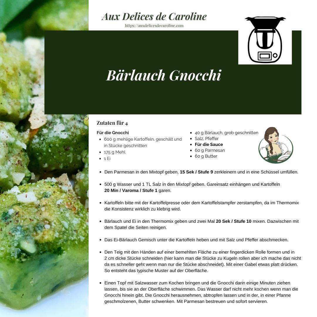 Bärlauch Gnocchi (traditionnel & Thermomix)