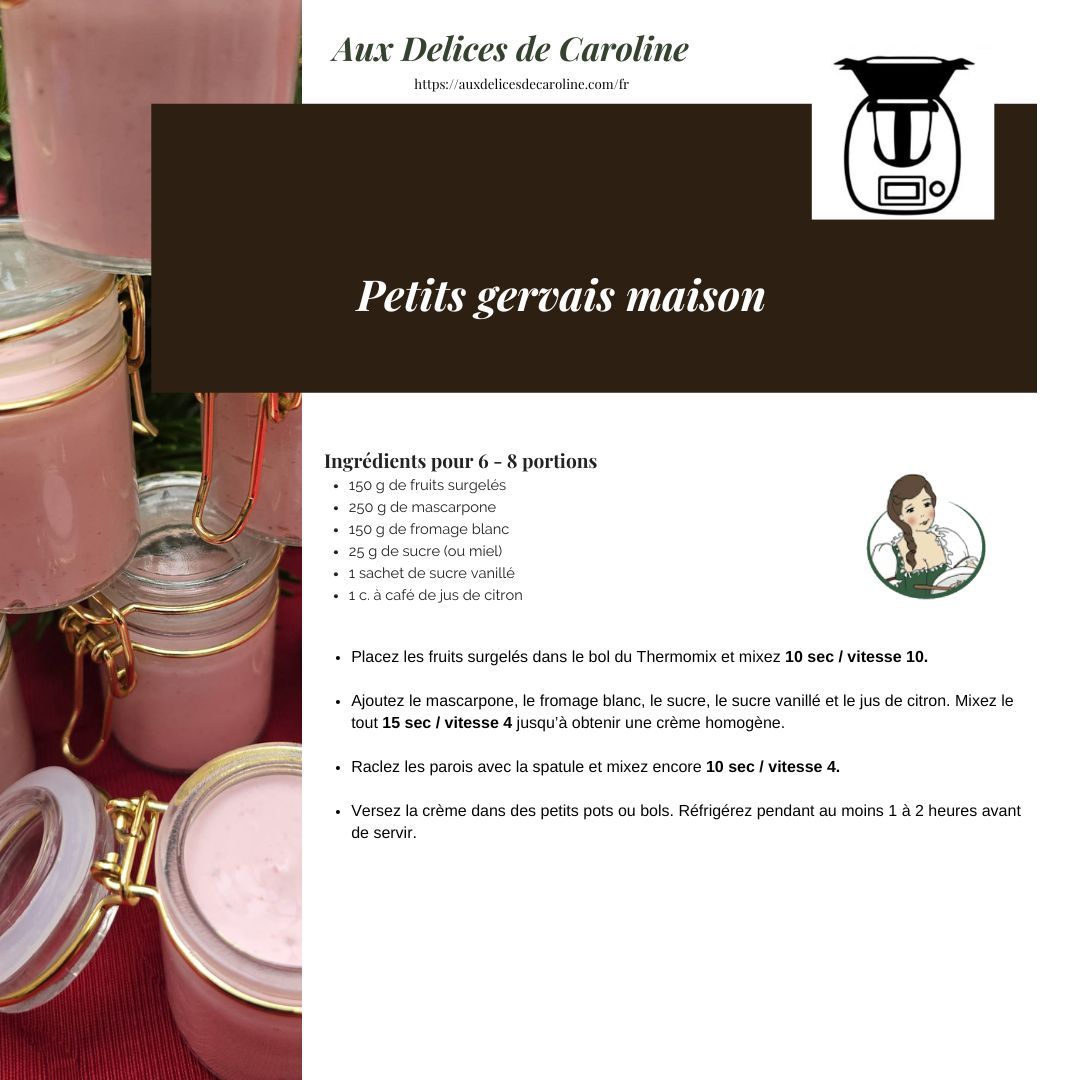 Petites gervais maison (méthode traditionnelle & Thermomix)