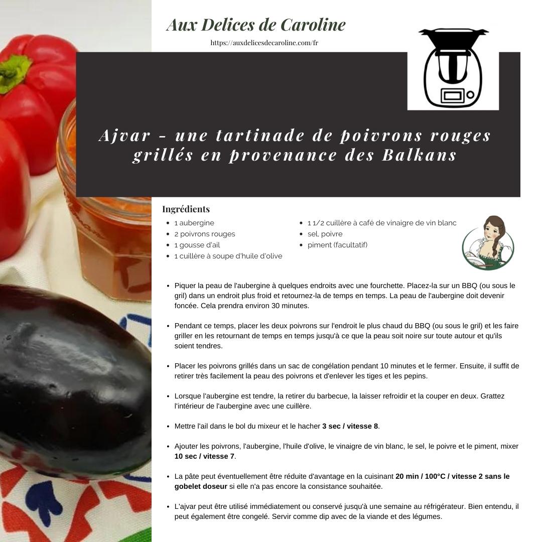 Ajvar - une tartinade de poivrons rouges grillés en provenance des Balkans (traditionelle & Thermomix)