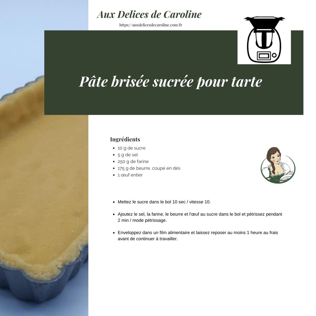 Pâte brisée sucrée (traditionnelle & Thermomix)