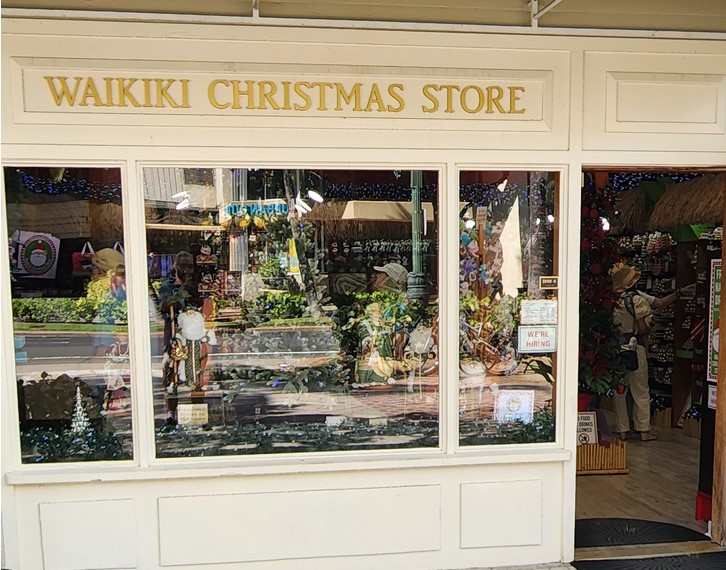 The Waikiki Christmas Store in Waikiki Beach, Honolulu, Hawaii