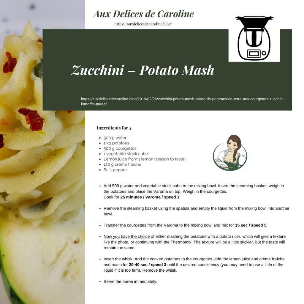 Zucchini – Potato Mash (traditional and Thermomix)