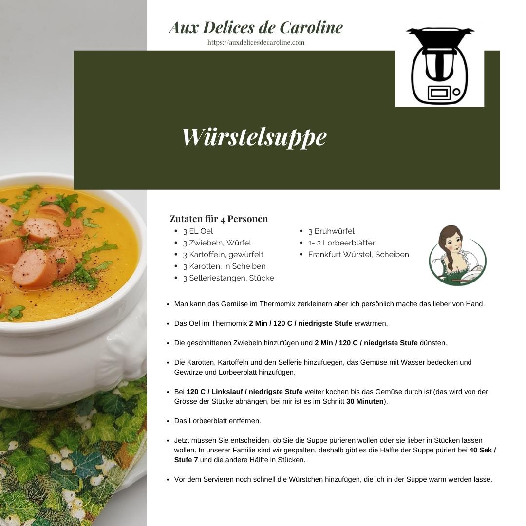 Würstelsuppe (Traditionel & Thermomix)