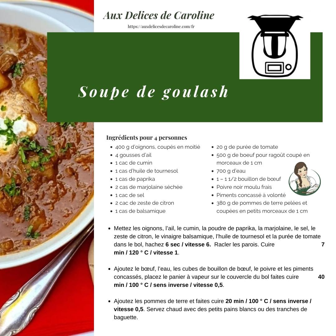 Soupe de goulash (Traditionnelle & Thermomix)