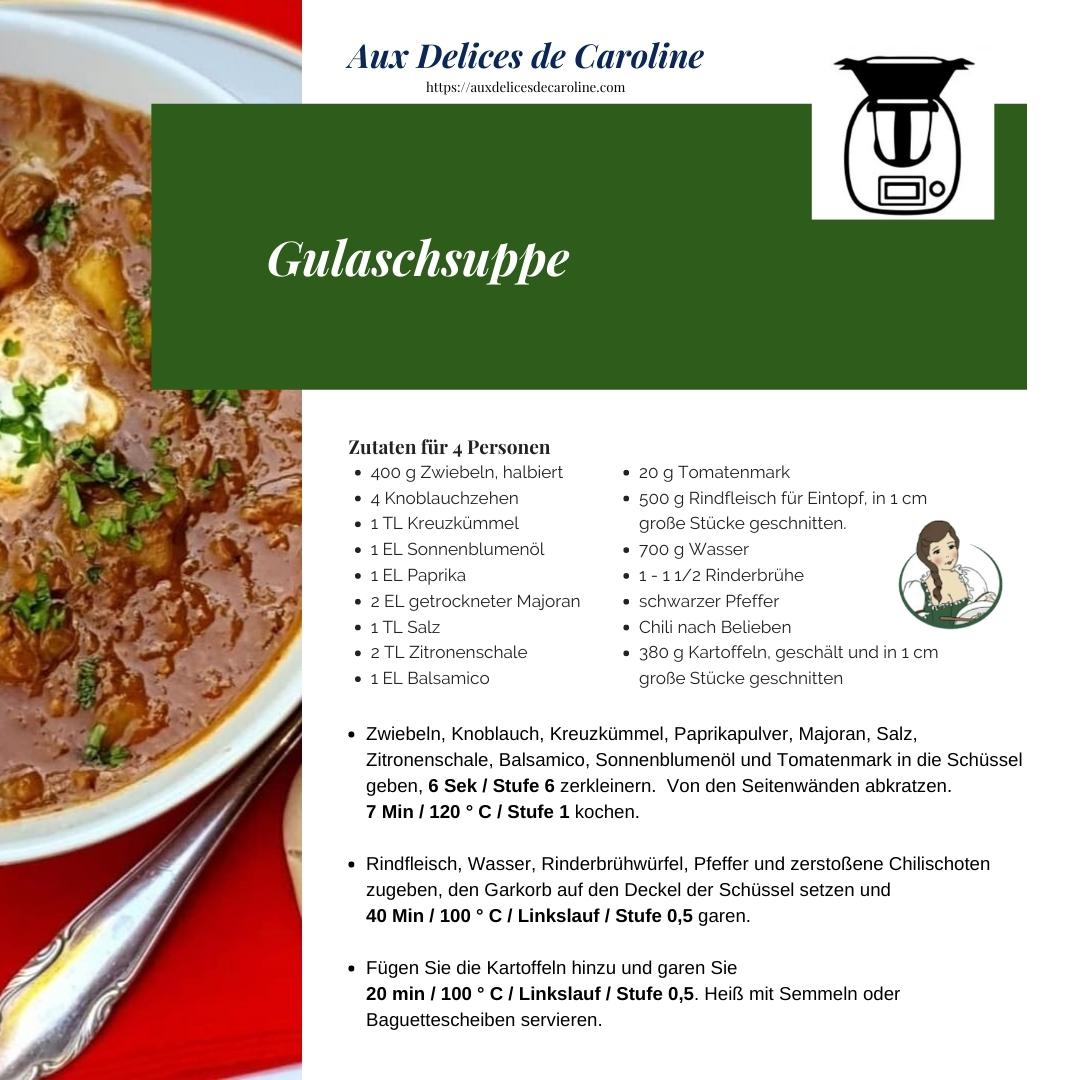 Gulasch Suppe (Traditionel & Thermomix)