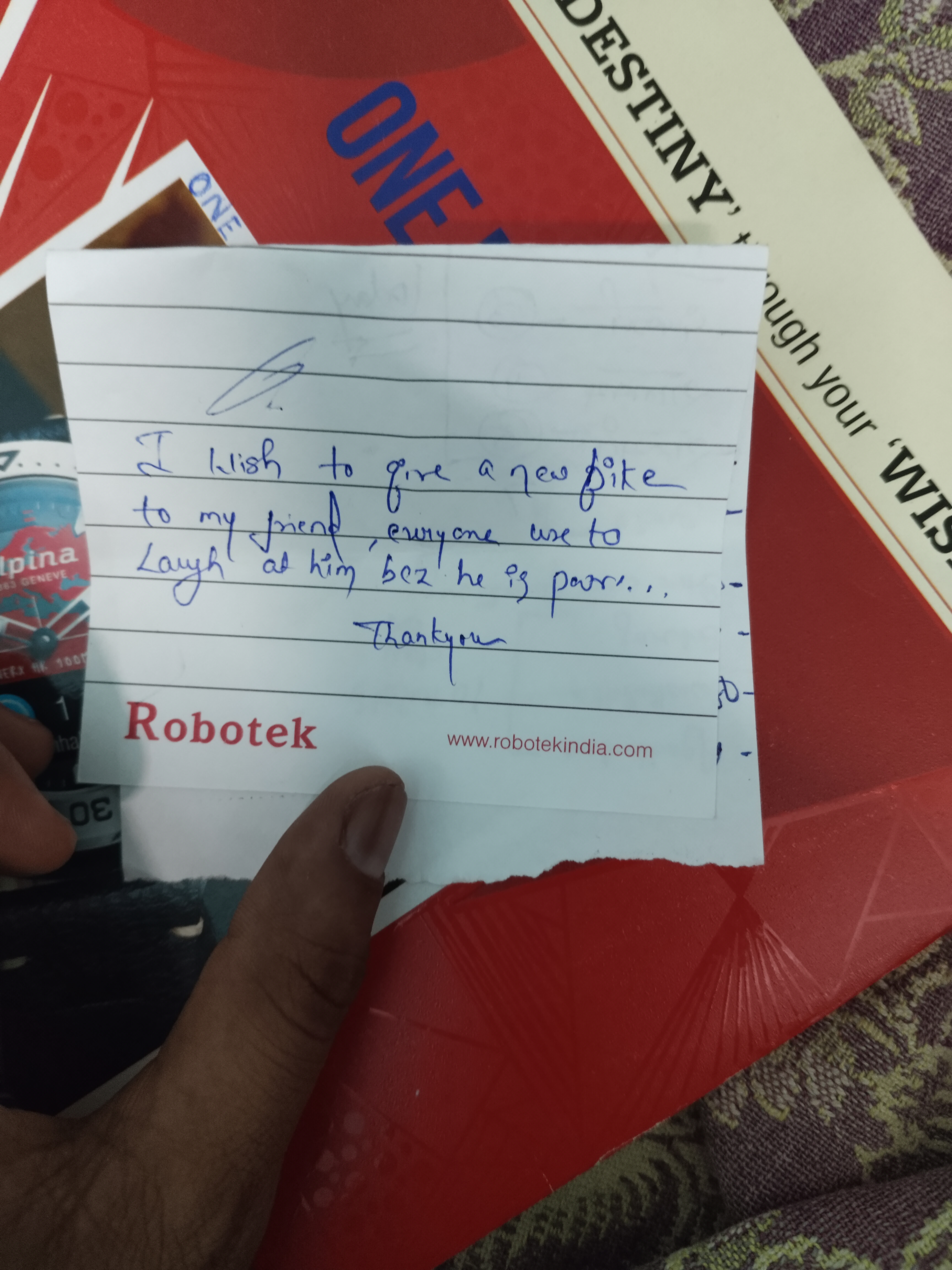 To gift a bike for my friend