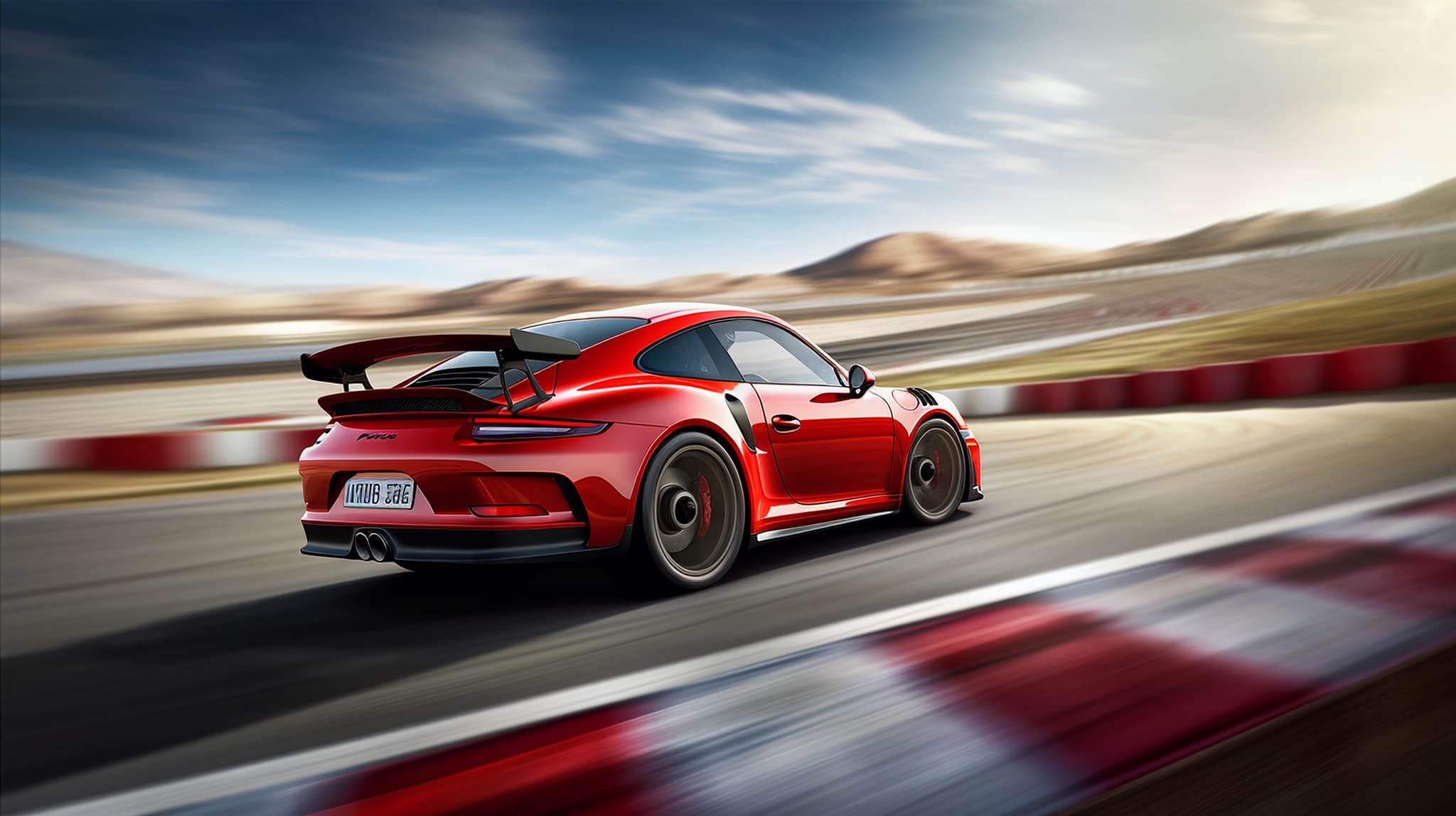 Porsche 911 GT3 on racetrack